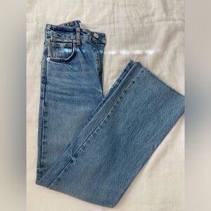 Zara Wide Leg High Rise Jeans Medium Wash